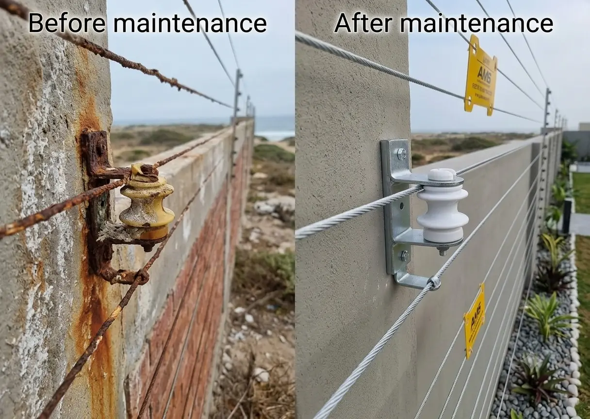 Corroded vs maintained electric fence wire — Karachi humidity impact on electric fence without regular maintenance