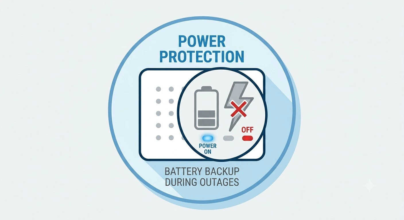 Wireless alarm system with battery backup for loadshedding protection in Pakistan