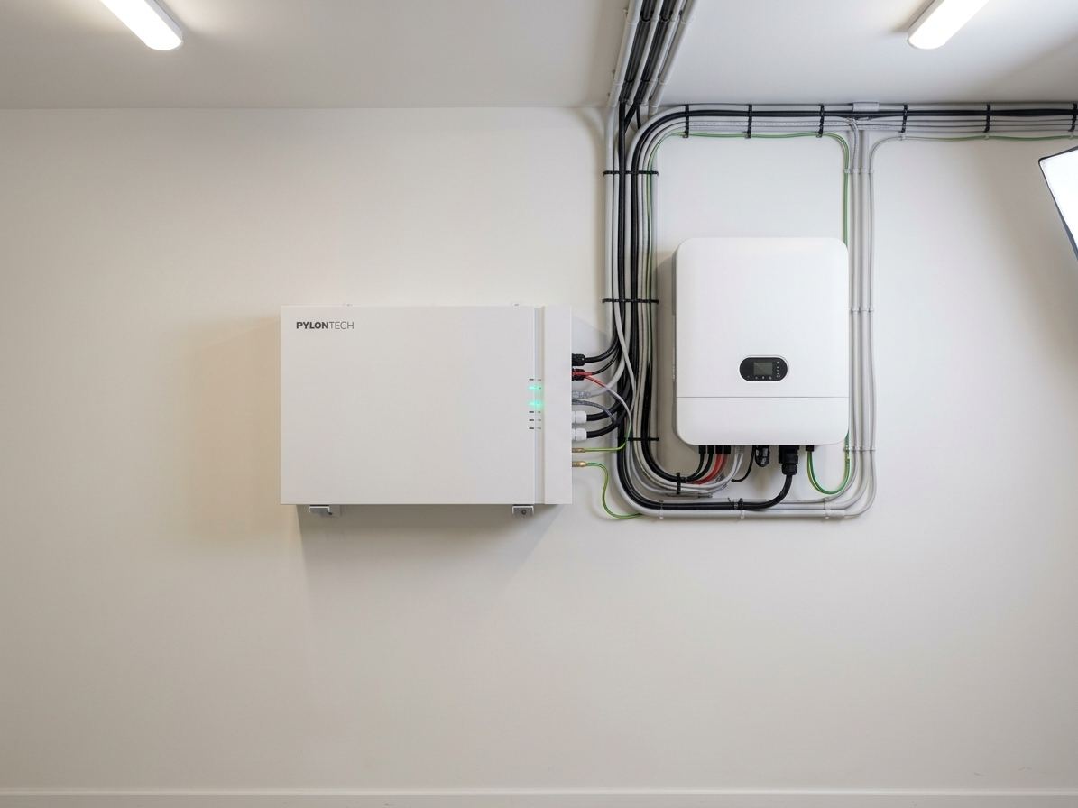 Pylontech Fidus 5kW battery installed with hybrid inverter in Pakistan