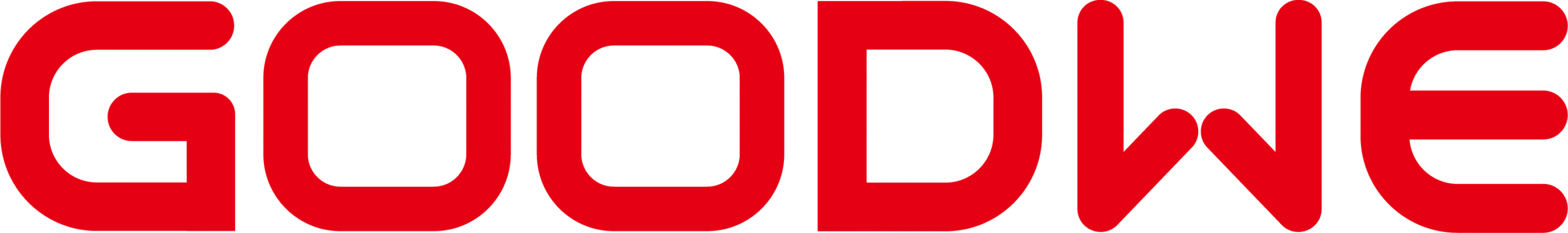 GoodWe brand logo, red wordmark