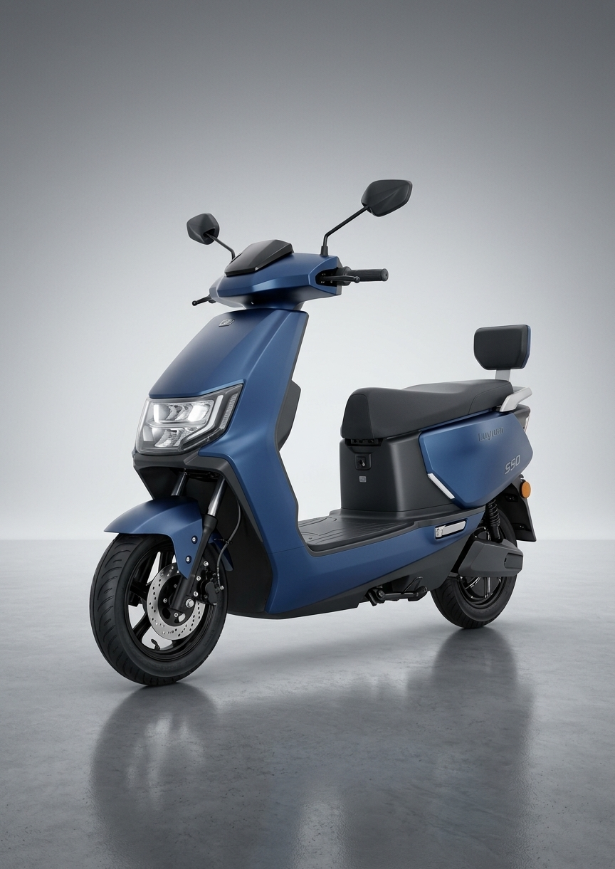 Luyuan S50 blue electric scooter price in Lahore with NFC lock