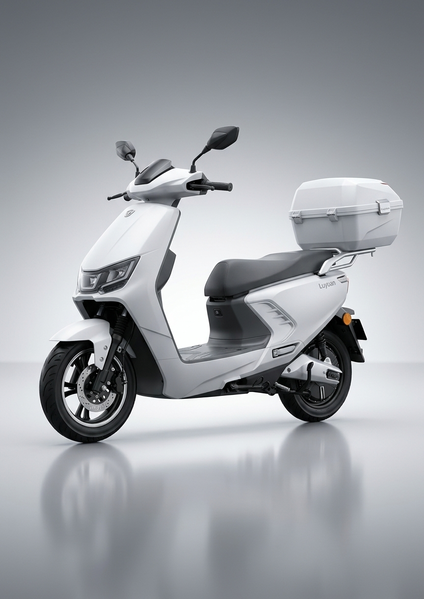 Luyuan S70 white electric scooter with storage box price Lahore